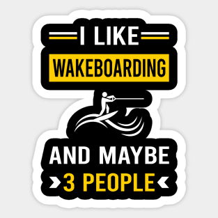 3 People Wakeboarding Wakeboard Wakeboarder Sticker